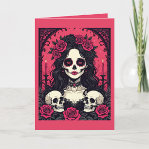 Carte Belle et cérémonielle calavera de vie