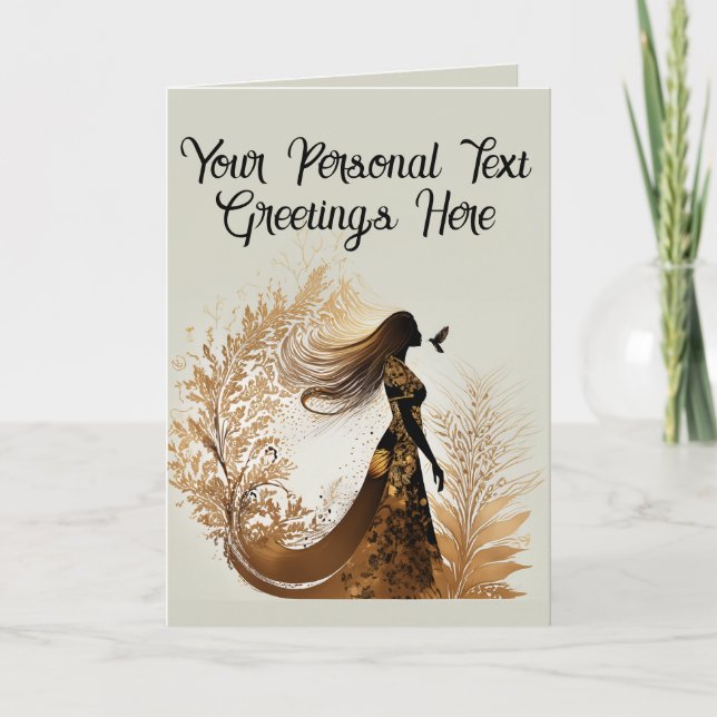 Carte Belle femme africaine sur mesure Silhouette (Devant)