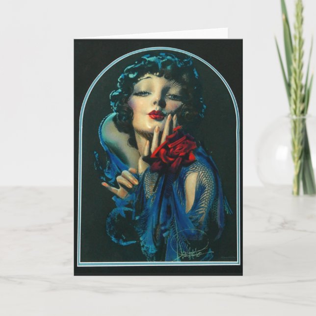 Carte belle femme des années 1920 (Devant)