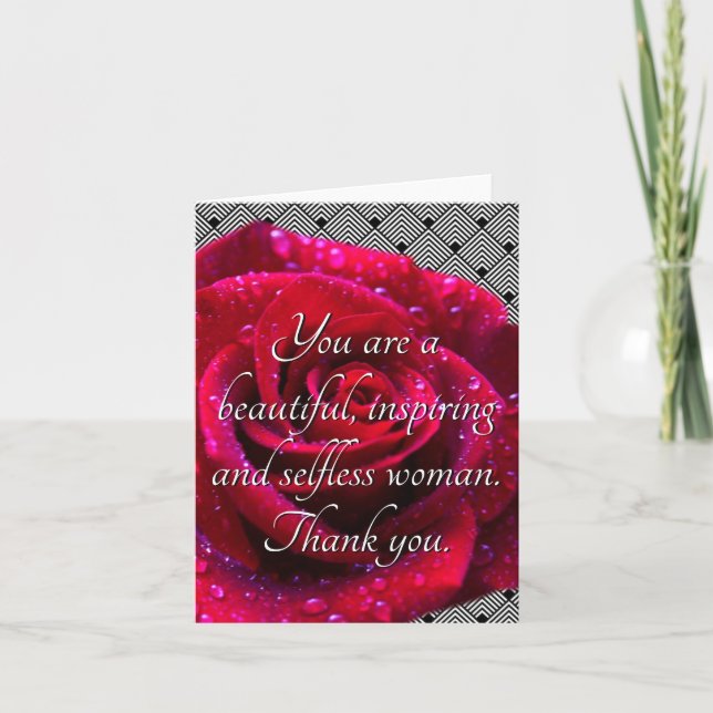 Carte Belle femme désintéressée de inspiration (Devant)
