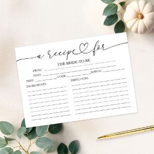 Carte Belle Fête des mariées de calligraphie Recette Car