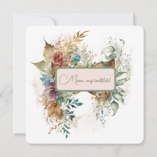 Carte Belle fête des mères florales