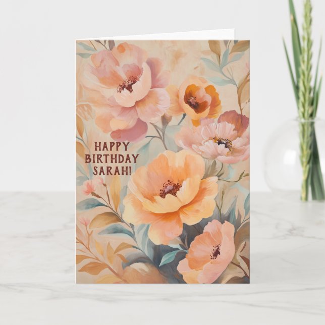 Carte Belle Fleurs Fleurs sauvages douces CUSTOM ANNIVER (Devant)