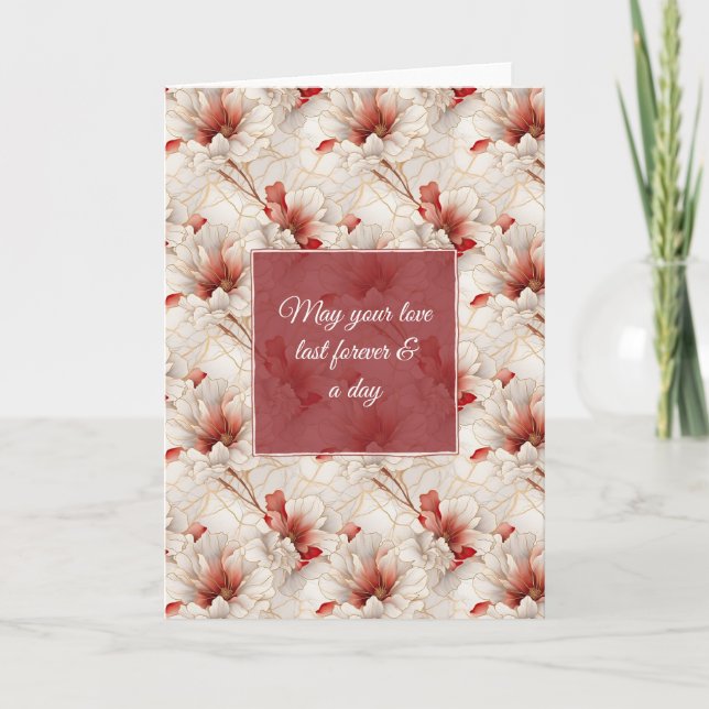 Carte Belle Flore Rouge Blanc (Devant)