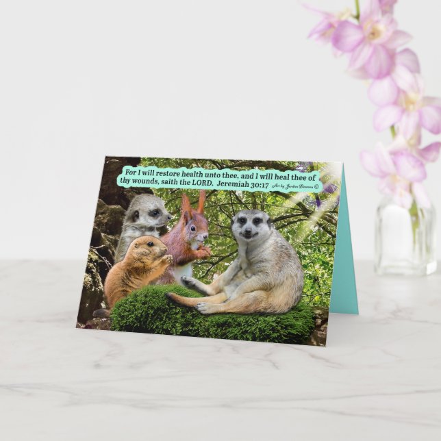 Carte Belle guérison Écriture Jérémie 30:17 (Orchidée)