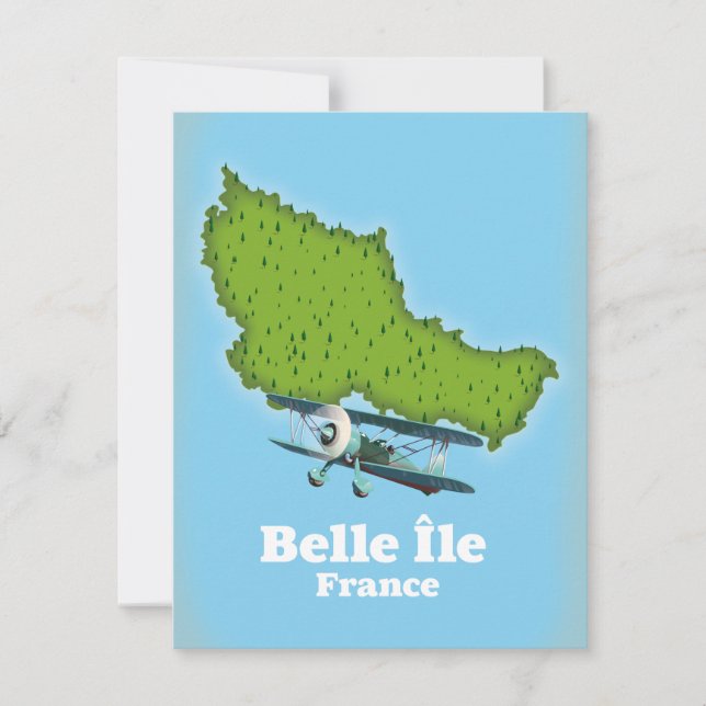 Carte Belle Île France (Devant)