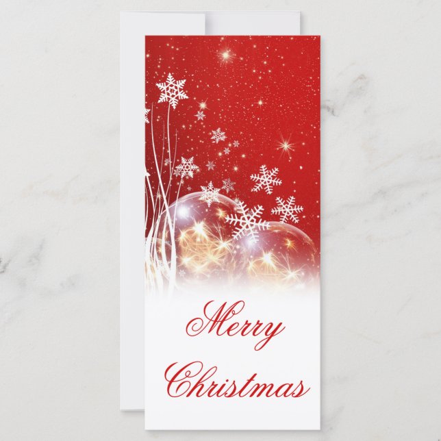 Carte Belle illustration festive "Joyeux Noël" (Devant)