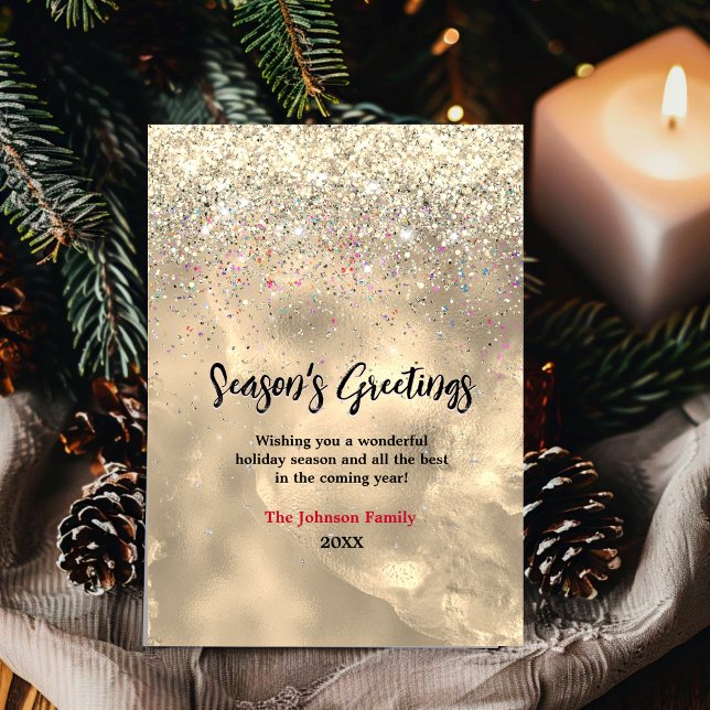 Carte Belle marbre art or parties scintillant Noël nouve (Créateur téléchargé)