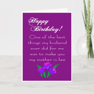 Carte belle-mère anniversaire