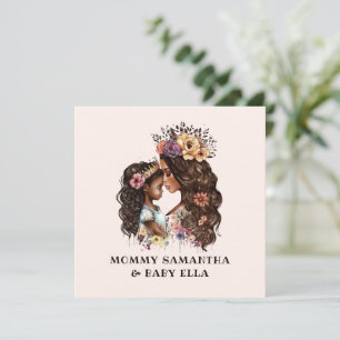 Carte Belle mère et fille noire (4)