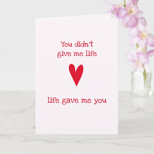 Carte Belle-mère 'Merci' | Red Heart (Orchidée)