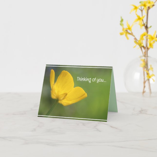 Carte Belle nature fleurie de beignets jaunes (Fleur jaune)