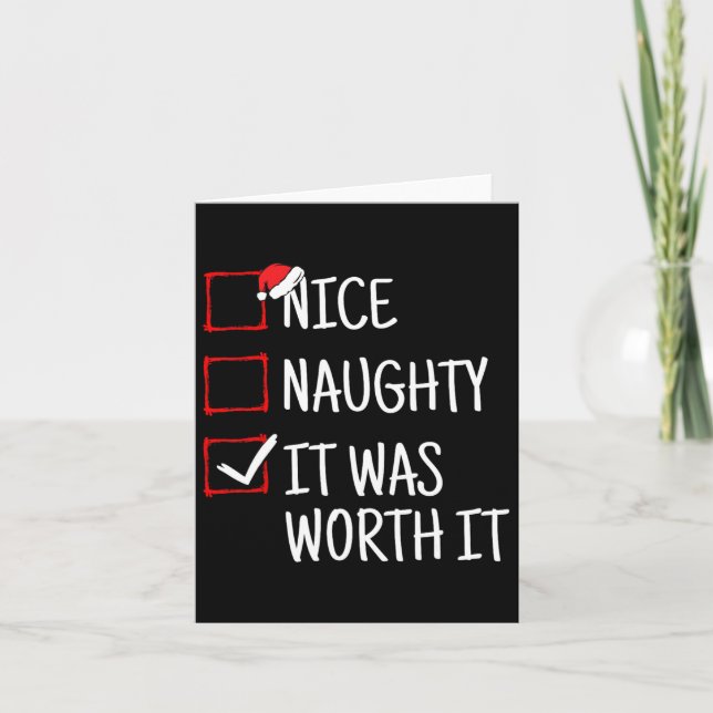 Carte Belle Naughty C'Était Vrai C'Était Drôle Noël (Devant)