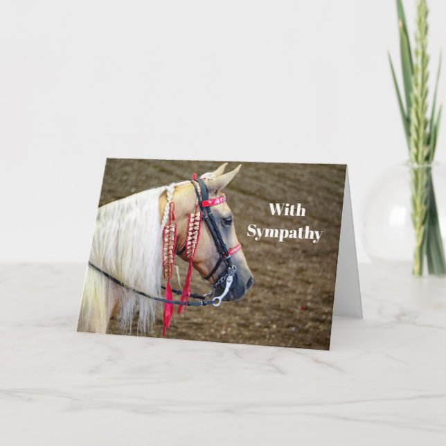 Carte Belle Palomino Horse Photo Sympathie (Devant)