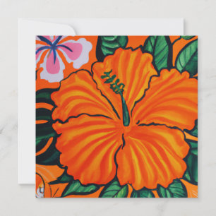 Carte Belle peinture à fleurs tropicales art toile pri