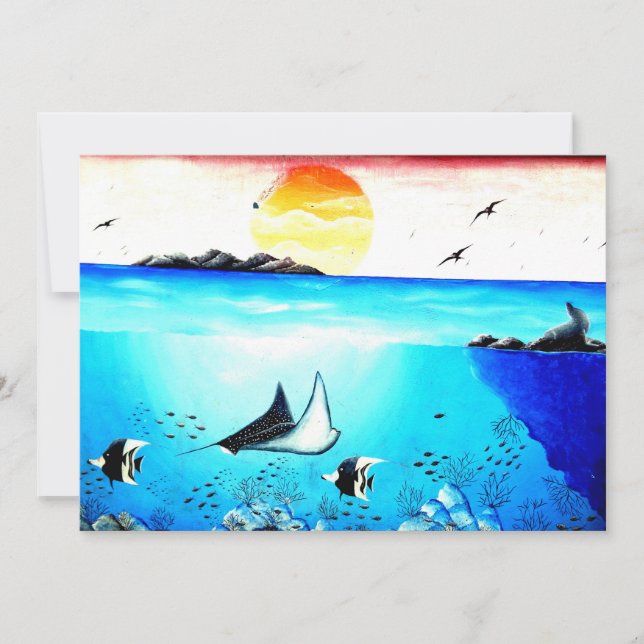 Carte Belle peinture sous-marine (Devant)