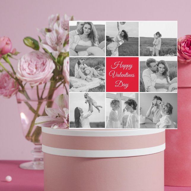 Carte Belle photo Collage Couple et Joyeuse Saint Valent (Créateur téléchargé)