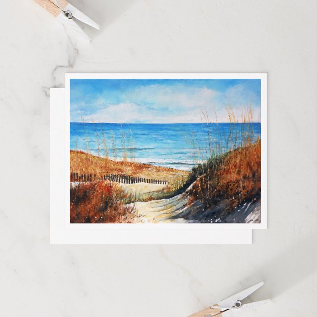 Carte Belle Plage Dunes de sable Art (Créateur téléchargé)