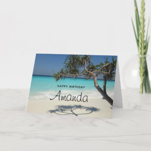 Carte Belle Plage Tropicale Ocean Paradise Anniversaire