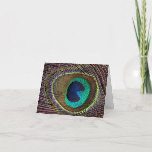 Carte Belle plume de paon