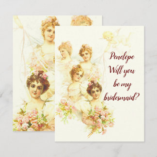 Carte Belle proposition Vintage de Bridesmaid