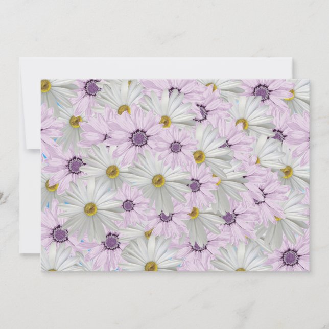 Carte Belle salutation florale rose et blanc (Devant)