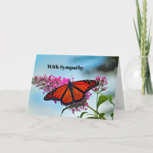 Carte Belle Sympathie photo de papillon Monarque