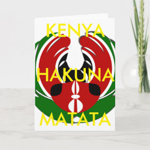 Carte Belle Tapisserie kenyane : Drapeau kényan Papillon