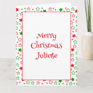 Carte Belles Étoiles de Noël