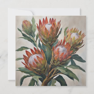 Carte Belles fleurs de Protea d'Afrique du Sud