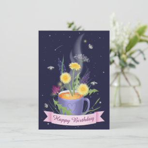 Carte Belles Fleurs d'été de la Coupe de Thé