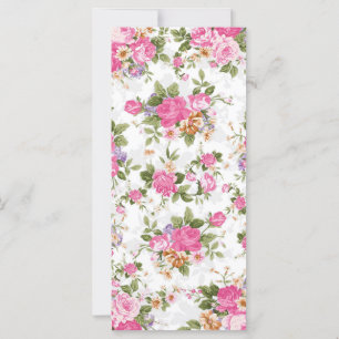 Carte Belles fleurs roses élégantes et vintages