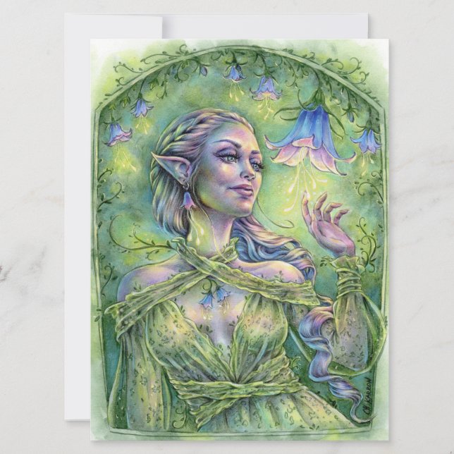 Carte Bellz Art Card Fae Elf Magic Imaginaire Fleur Forê (Devant)