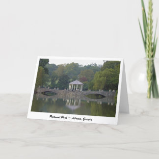 Carte Belvédère au parc de Piémont - Atlanta, GA
