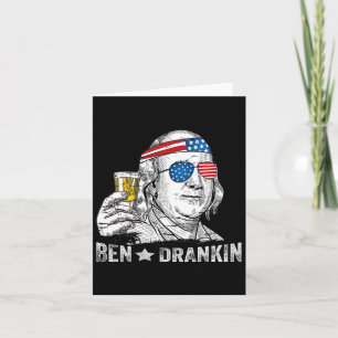 Carte Ben Drankin - Benjamin Franklin Buvant de la Bière