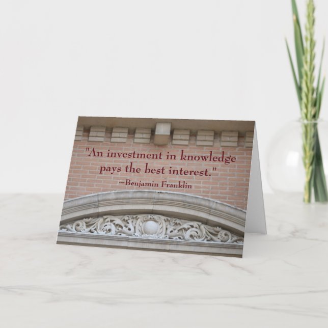 Carte Ben Franklin Doctorat en Finance (Devant)