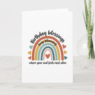 Carte Bénédiction d'anniversaire - gardez le design flor