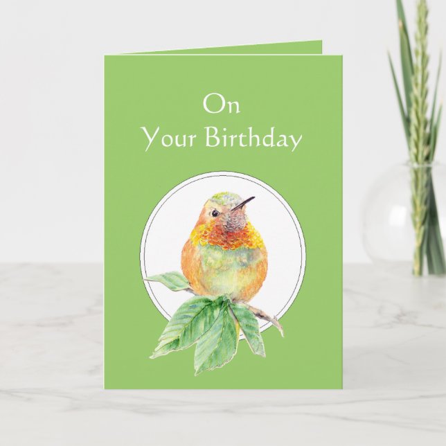 Carte Bénédiction de Dieu sur votre colibri d'anniversai (Devant)