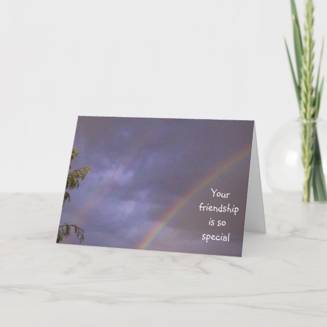 Carte Bénédiction de l'amitié Double Rainbow Card (Devant)