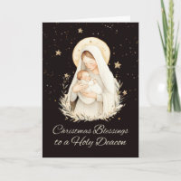 Bénédiction de Noël de diacre Madonna et l'enfant