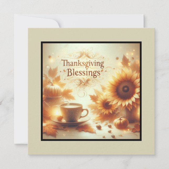Carte Bénédiction de Thanksgiving (Devant)