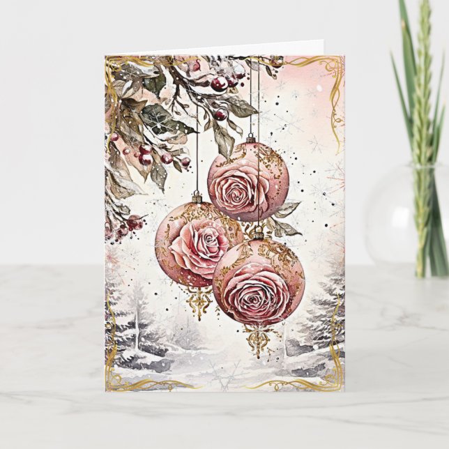 Carte Bénédiction de Yuletide radiante (Devant)