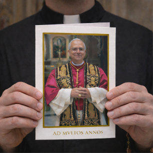 Carte Bénédiction papale d'anniversaire pour un prêtre c