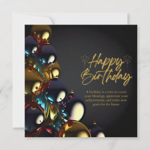 Carte Bénédictions d'anniversaire élégantes