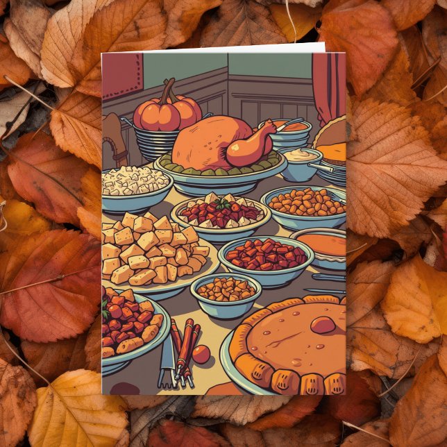 Carte Bénédictions de bon thanksgiving et d'automne (Créateur téléchargé)