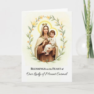 Carte Bénédictions de la fête de Notre-Dame du Mont-Carm