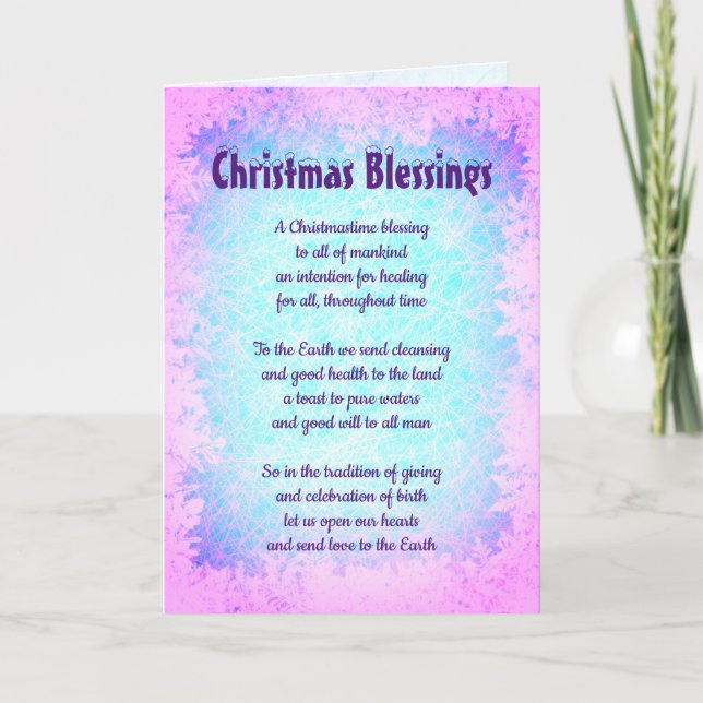 Carte Bénédictions de Noël Belles paroles (Devant)