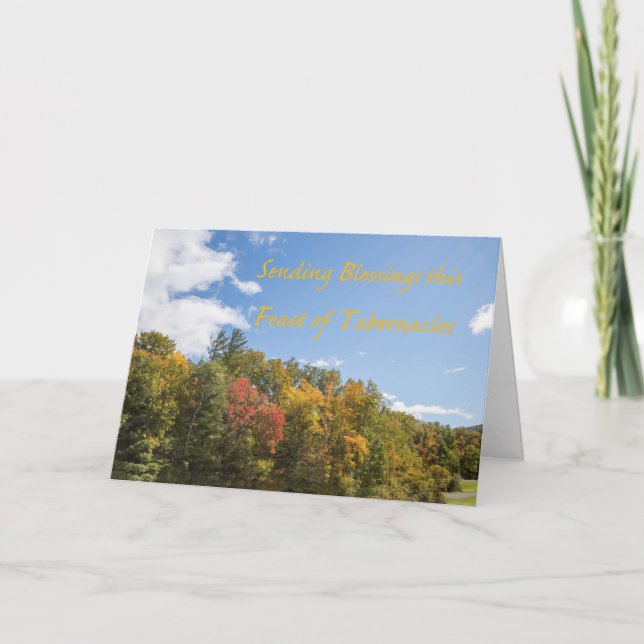 Carte Bénédictions pour la fête des Tabernacles (Devant)