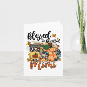 Carte Béni D'Être Appelé Mimi Fall Citrouille Thanksgivi