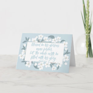 Carte Béni Soit Son Nom Psalm Christian Verse Pretty